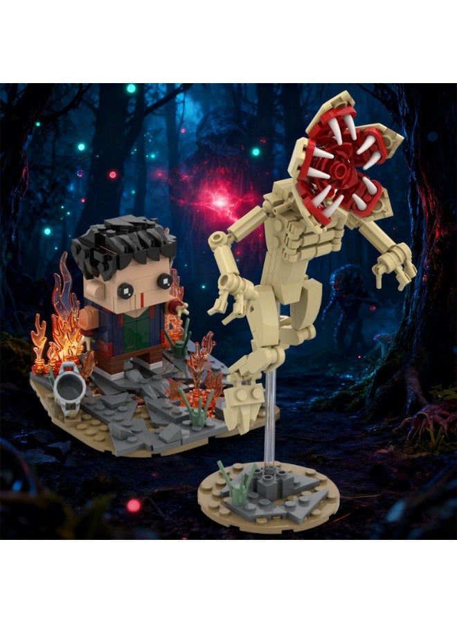 سترانجر ثينكينج **زينة مكعبات Stranger Things - شكل استيقاظ Will، لعبة مكعبات تجميع، شخصية قابلة للجمع لمحبي العلامات التجارية، ديكور مكتب وهدية** - Image 1